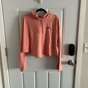 Nike Coral Cropped Pullover Hoodie